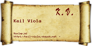Keil Viola névjegykártya